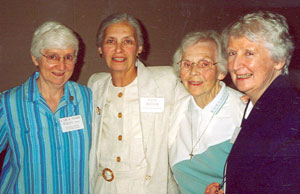 Anne Butler (2nd from left) is pictured with sisters (l to r) Carol Marie Wildt, Marie Kevin Mueller, and Catherine O'Connell.