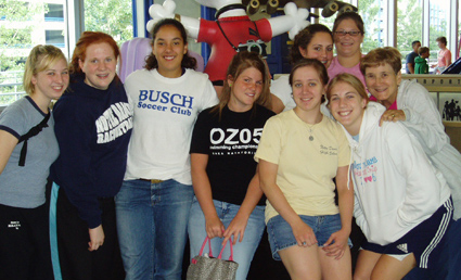 Sister Jan Berberich (right) shares SHALOM  enthusiasm with her students.