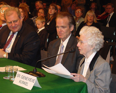 S. Genevieve Kunkel, SSND and Dr. David Snowdon testifying before Congress on March 23, 2004.